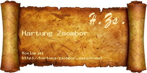 Hartung Zsombor névjegykártya